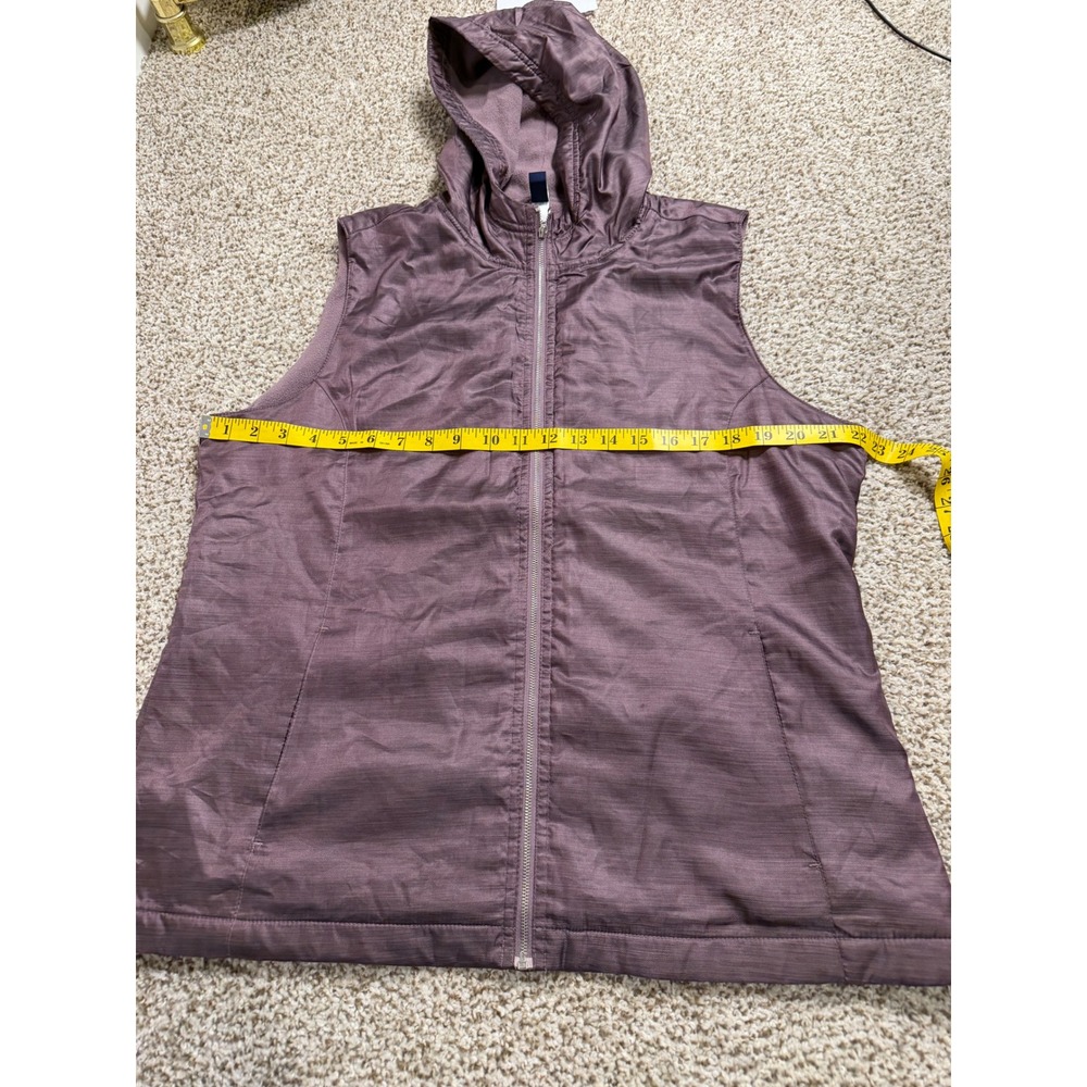 Gear for Sports Womens Plum Purple Hooded Fleece Lined Full Zip Vest XL - Picture 3 of 11